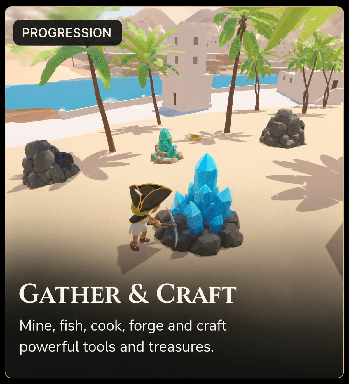Gather & Craft — mine, fish, cook, forge