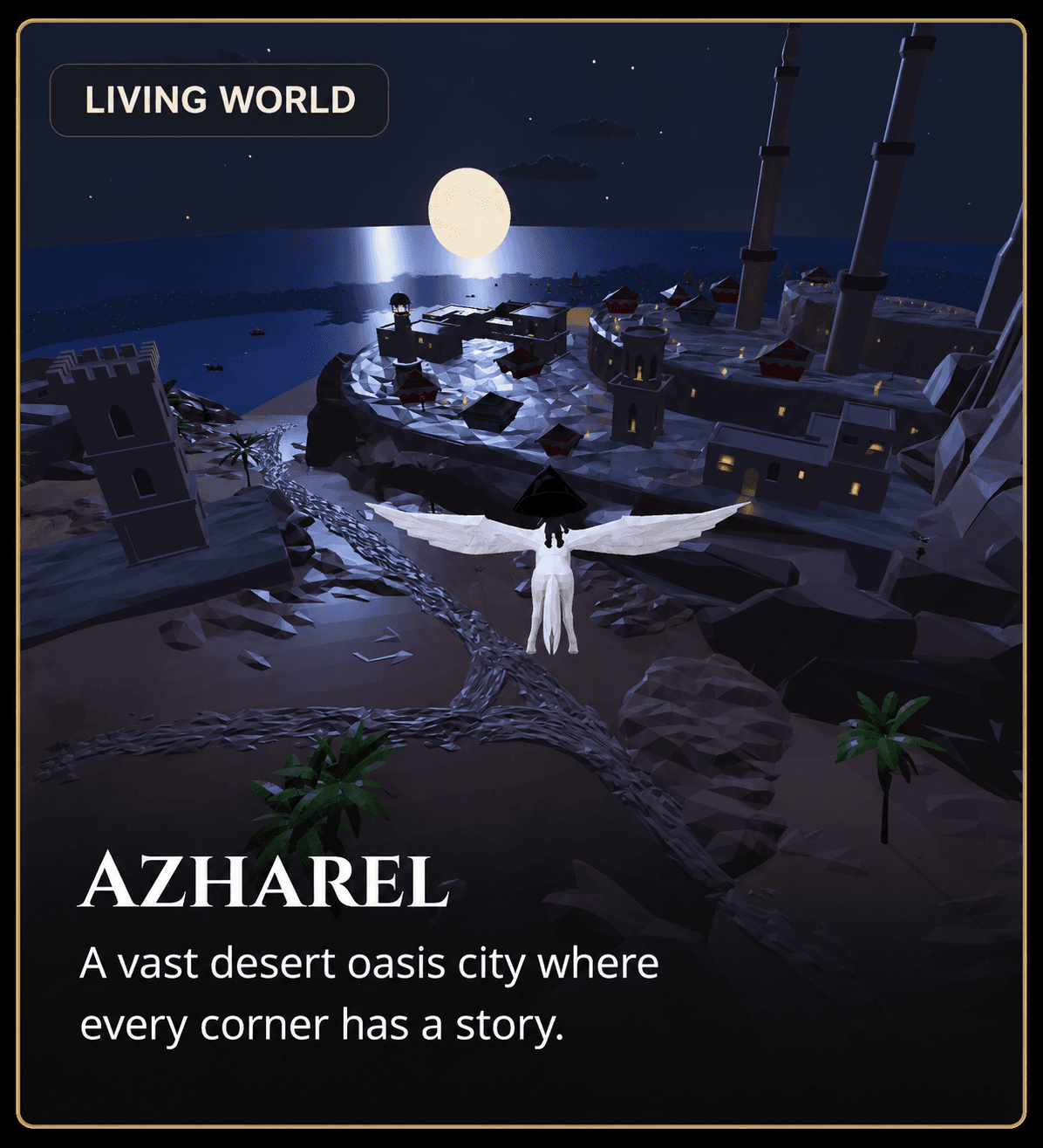 Azharel — a vast desert oasis city
